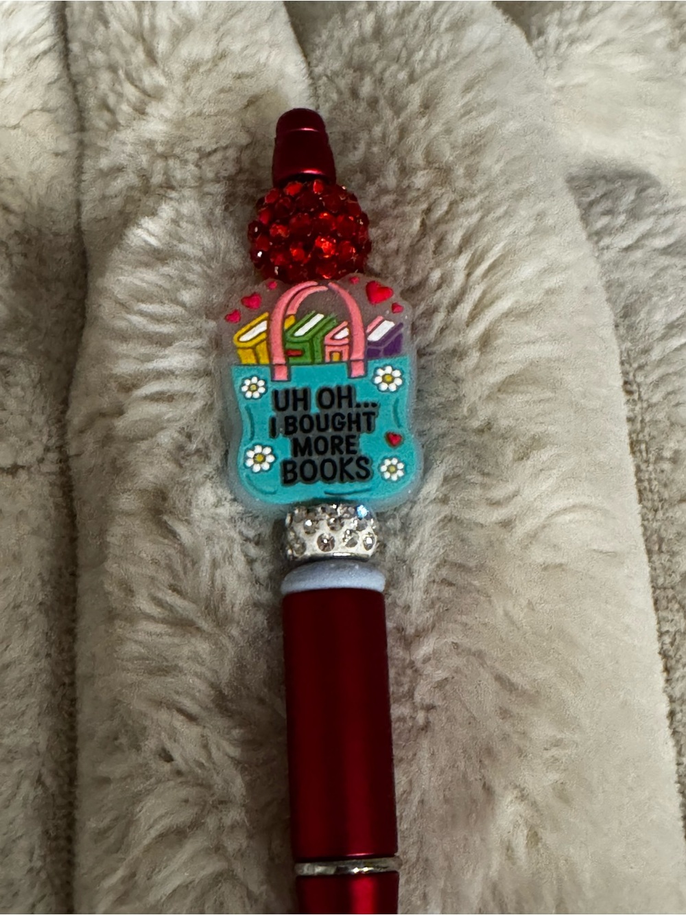 Book themed beaded pen